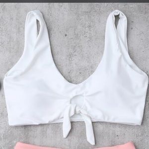 Zaful white bikini top